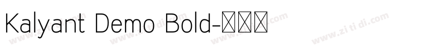 Kalyant Demo Bold字体转换